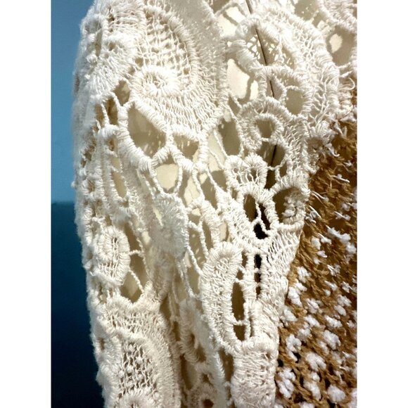 Altar'd State Open Back Lace Pullover Polyester Acrylic Knit Sheer Sweater Sz Sm - Picture 7 of 12